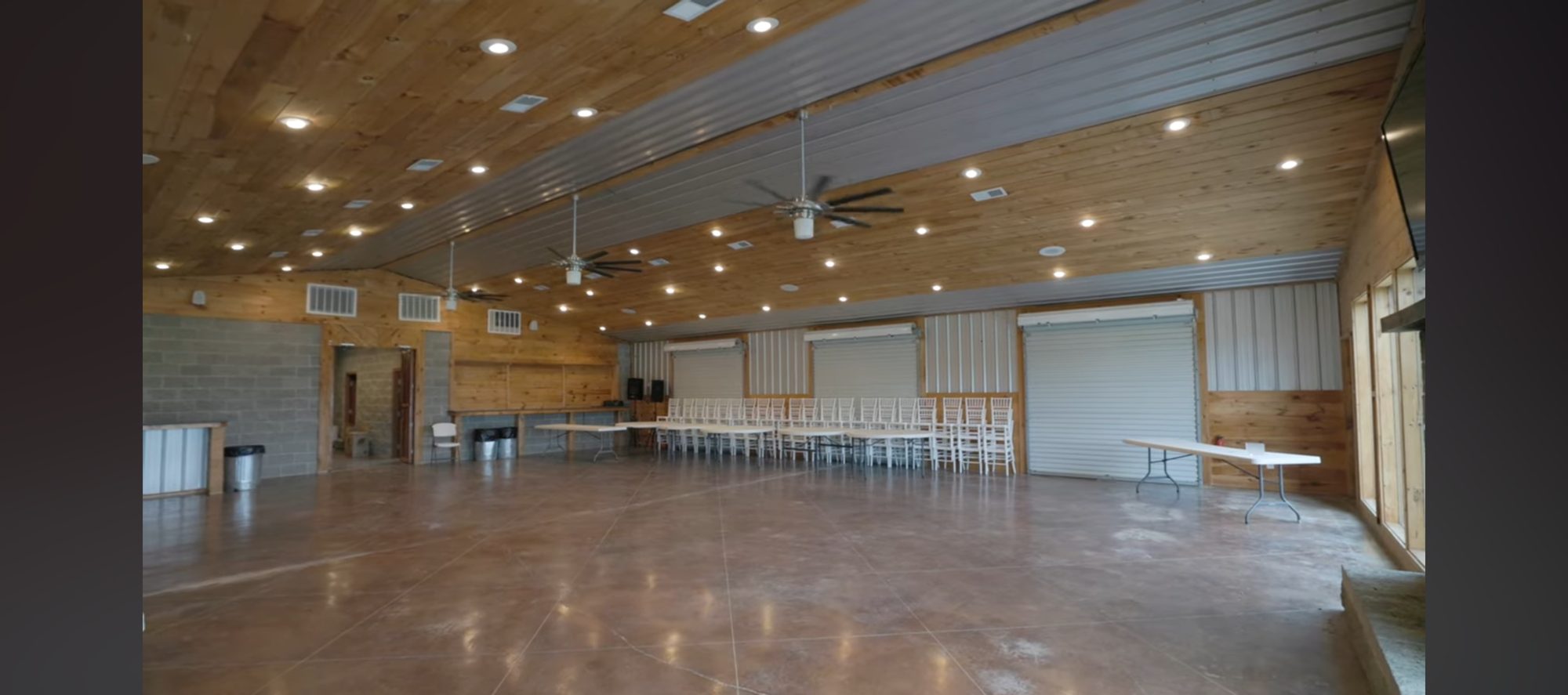 The Small Hall set for an event